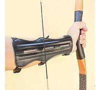 Protector de antebrazo de piel sintética diseñado para deportes para protección contra la cuerda del arco con ajuste flexible para todos los tamaños