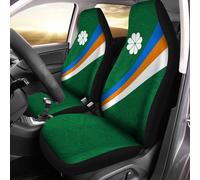 Protector De Asiento Bandera Verde De Las Islas Marshall Transpirable Decoracion Interior Juegos De Funda De Asiento 2 Piezas Camiones Fundas para Asientos De Coche 35X138Cm