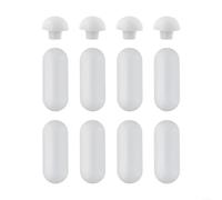 Protector de asiento de inodoro, paquete de 8 almohadillas acolchadas grises para base y tapa de inodoro, kit de reparación de amortiguación de ruido silencioso