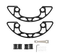 Protector de bandeja de aleación de aluminio, cubierta protectora de rueda de cadena de pedalier separada para bandeja de dientes anchos y estrechos de 30T a 32T 104BCD (Negro)