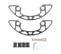 Protector de bandeja de aleación de aluminio, cubierta protectora de rueda de cadena de pedalier separada para bandeja de dientes ancha y estrecha de 30T a 32T 104BCD (de color)