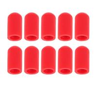 Protector de Baquetas de Silicona Roja, Fácil Instalación, 10 Piezas | Silenciador para Práctica de Batería, Reemplazo Rápido, Protección del Mango, Uso Drumstick