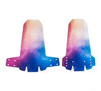 Protector de barro delantero y trasero para bicicleta de montaña con paneles plegables de tres vías y fijación de correa para un uso estable en senderos ásperos y fangosos (C)