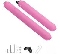 Protector de Barro enrollable para acero Resorte y Goma Protector | Ángulo ajustable, adaptación marcos varios, protección barro óptima, uso versátil(Pink)