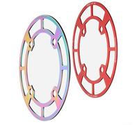 Protector de bicicleta de plato único compatible con cubierta protectora de plato de 104 mm, aleación de aluminio 32 36T 38 42T (32-36T rojo)