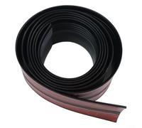 Protector de borde antideslizante de goma de vinilo para escaleras, hecho de varios materiales duros (negro, 10 pies)