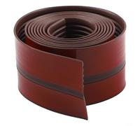 Protector de borde antideslizante de goma de vinilo para escaleras, hecho de varios materiales duros (marrón, 10 pies)