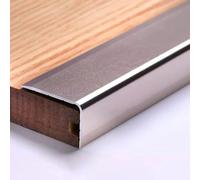 Protector de borde de borde de escalera, aluminio metálico, protectores de banda de rodadura negro, dorado, plateado, gris y rojo, largo 100cm(Pink gold#5,W 3.5cm(1 2/5 in))