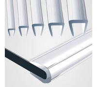 Protector de borde de canal transparente sellado decorativo, barra anticolisión de pvc, protector de esquina de protección de borde de muebles (6 - 7 mm)