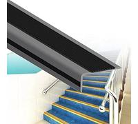 Protector de borde de escalera, autoadhesivo, protector de borde de escalera, tiras en forma de L, antideslizantes e impermeables, para interiores y exteriores, gris, 800 cm