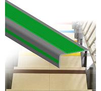 Protector de borde de escalera, autoadhesivo, protector de borde de escalera, tiras en forma de L, antideslizantes e impermeables, para interiores y exteriores, gris, 800 cm