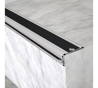 Protector de borde de escalera de 2 m, confiable, para función de seguridad para hogares, escuelas e instalaciones de salud (negro)