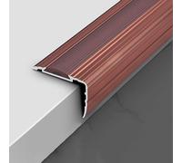 Protector de borde de escalera de aluminio impermeable for interiores - Tira decorativa antideslizante for escaleras, rampas y escalones - 1 pieza(Red,120cm)