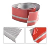 Protector de borde de escalera impermeable con diseño de tira antideslizante, borde de escalera para escaleras residenciales y comerciales, ayuda a prevenir accidentes (negro-2 m)