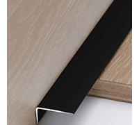 Protector de borde de escalera, tiras de nariz para suelos laminados de madera de vinilo, perfil de transición de borde de metal, barra de moldeo en L para escalones seguros
