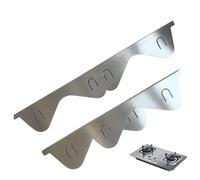 Protector De Borde De Estufa | Recubrimiento De Ranuras De Acero Inoxidable | Kit De 2 Protectores Ajustables para Juntas Entre Encimera Y Estufa Tras Fregadero
