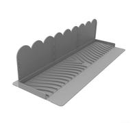 Protector de borde de fregadero de silicona para protección contra salpicaduras, tira selladora impermeable para defensa de encimera, cubierta flexible para fregadero de baño y borde de bañera, gris