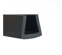 Protector de bordes, Canal de goma en U, parte inferior plana, 3,28 pies, burlete de goma negra, tira de sellado de borde aislante, for insonorización de puertas y ventanas, 9x11mm (Si(9mm x 11mm)