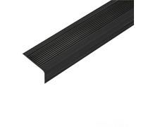 Protector de bordes de escaleras, PVC, 100 cm, revestimiento de bordes para peldaños, interior y exterior, autoadhesivo, multicolor, varios tamaños (negro, 10 x 4 cm)
