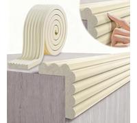 Protector de Bordes de Espuma para bebé, protección de Cantos de Mesa, Esquinas, protección de Cantos autoadhesiva para niños, Cama, alféizar de Ventana y Escritorio, Muebles (Beige, 2M X 8CM)