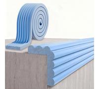 Protector de Bordes de Espuma para bebé, protección de Cantos de Mesa, Esquinas, protección de Cantos autoadhesiva para niños, Cama, alféizar de Ventana y Escritorio, Muebles (Azul, 2M X 8CM)