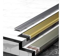 Protector De Bordes Escaleras, Perfil Antideslizante Autoadhesivo For Escalones, Impermeable Y Fácil Limpiar, Tiras For Piscinas(Silver,90cm L 100mm*30mm)