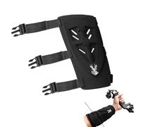 Protector de brazo ajustable para tiro con arco, diseño de 3 hebillas, protector de antebrazo transpirable y suave para jóvenes y adultos, caza y tiro al blanco