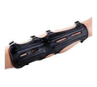 Protector de brazo de cuatro ranuras para tiro con arco recurvo tradicional de piel sintética, protección de arco recurvo de larga duración y ajuste cómodo