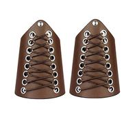 Protector de Brazo de Cuero, Brazalete de muñeca Medieval, guantelete de Cuero Punk Ajustable, Brazalete de Caza, Protector de Brazo de Tiro con Arco para Hombres y Mujeres (Marrón)