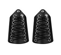 Protector de Brazo de Cuero, Brazalete de muñeca Medieval, guantelete de Cuero Punk Ajustable, Brazalete de Caza, Protector de Brazo de Tiro con Arco para Hombres y Mujeres (Negro)