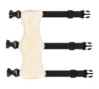 Protector de brazo de piel de oveja para - Protector de antebrazo ajustable con absorción de golpes para arco recurvo objetivo deporte mano izquierda o derecha, beige, 21,5 cm