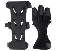 Protector de Brazo de Tiro con Arco, Protector de Antebrazo Ajustable para Caza, Protector de Muñeca y Antebrazo con Arco, Accesorios de Protección para Dedos y Antebrazo para Jóvenes y Adultos