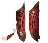 Protector de brazo para mujer, remache de diseño de muñeca Gauntlet protector de brazo de piel sintética para adulto, pulsera con hebilla de cinturón medieval, un par de pulseras