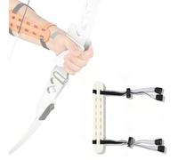 Protector de Brazo para Tiro con Arco, Protector de Brazo Ajustable Unisex, Protector de Antebrazo para Tiro con Arco, para Tiro Al Blanco Caza y Prácticas de Tiro(White)