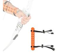 Protector de Brazo para Tiro con Arco, Protector de Brazo Ajustable Unisex, Protector de Antebrazo para Tiro con Arco, para Tiro Al Blanco Caza y Prácticas de Tiro(Orange)