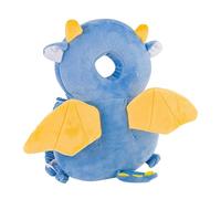 Protector de Cabeza de Bebe, Almohadillas de Seguridad Ajustables para Bebes,Cojín Protector Ajustable para Cabeza para Bebés de 4 a 24 Meses para Gatear y Camina (Dragón de Peluche)