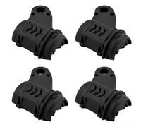 Protector de cabeza de corte de plástico para recortadoras de césped, accesorio de recortadora multiángulo con tamaño ajustable, parte portátil para un fácil almacenamiento y versátil (4 piezas negras