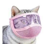 Protector de cabeza para gatos para aseo - Capucha de Mascota de Malla Suave - Sujeción respirável para cortaúñas de gato,Para corte de uñas, recorte, baño, corte de pelo y prevención de mordeduras