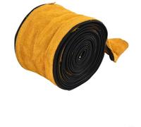Protector de cable de piel de vaca TIG MIG para antorcha de soldadura, 7 m/23 pies, cubierta de manguera ignífuga con para cables y mangueras de soldadura, color amarillo
