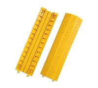 Protector de cable de plástico, 100 x 27,5 cm, rampa de cable amarilla con tamaño de canal 50 x 28 mm, cubierta de cable para interiores, rampa de ocultación de cables de suelo para oficinas, lugares