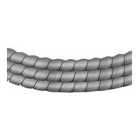 Protector de cable en espiral de 2M, tubo de telar de alambre de PP/PE, funda antimordedura ignífuga de 8-28mm(Grey,30mm X 2 Meters)