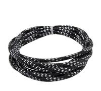 Protector de Cable Oculto for Cubierta Piso, Funda Trenzada Pet 2M 2/4/6/8/10/12/14/16/20/25/30/40 mm Funda Alambre protección for Cables eléctricos(Black Silver,30MM-2 M)