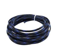 Protector de Cable Oculto for Cubierta Piso, Funda Trenzada Pet 2M 2/4/6/8/10/12/14/16/20/25/30/40 mm Funda Alambre protección for Cables eléctricos(Black Blue Cross,30MM-2 M)