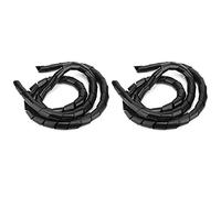 Protector de Cables en Espiral, Manga para Protección de Cable PP, 2 Paquetes, Varios Tamaños y Colores - Alta Resistencia, Flexible y Durable, Ideal para Organización y (Negro diámetro 25mm)