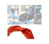 Protector de Cables, Funda Aislante de Silicona ignífuga para Cables - Protector de Cables de Alta tensión de 3 Metros para una fácil instalación en Uso doméstico e Industrial (Rojo, diámetr