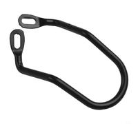Protector de cadena de acero al carbono con soporte arqueado, diseño de agujero de ala para bicicleta de montaña, carretera, ciclismo, protección de marco, negro, 125 mm (sin tornillos)