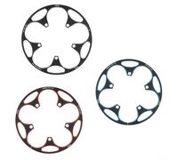 Protector de cadena de aluminio para bielas de ciclismo de carretera, compatible con patrón de montaje 130BCD y piñones 50T 54T 56T 60T mejorada seguridad de conducción (50T-54T rojo)