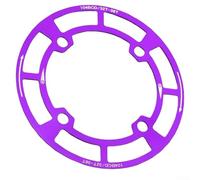 Protector de cadena de bicicleta de montaña de aleación de aluminio 104BCD, cubierta de piñón para platos individuales 32T, 34T, 36T, protector de seguridad de disco ligero (púrpura-32T-36T)