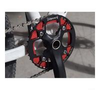 Protector de cadena de bicicleta para manivela 104BCD, protección de piñón de aleación de aluminio para uso en carretera (40-42T, plata)