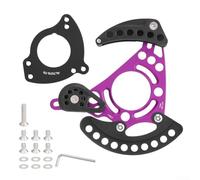 Protector de cadena de un solo anillo para bicicleta de montaña con montaje ISCG03 ISCG05 32T a 38T, compatibilidad con aluminio mecanizado CNC y construcción de nailon (morado)